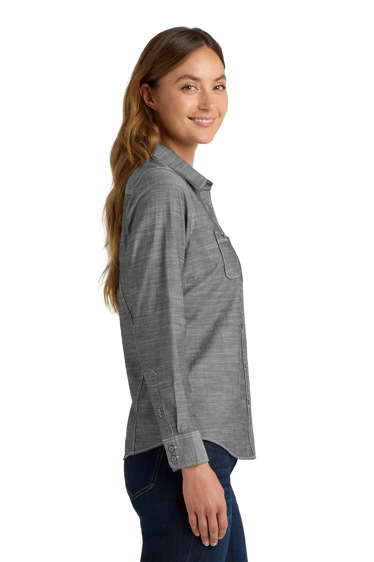 Port Authority® Women's Slub Chambray Shirt #LW380