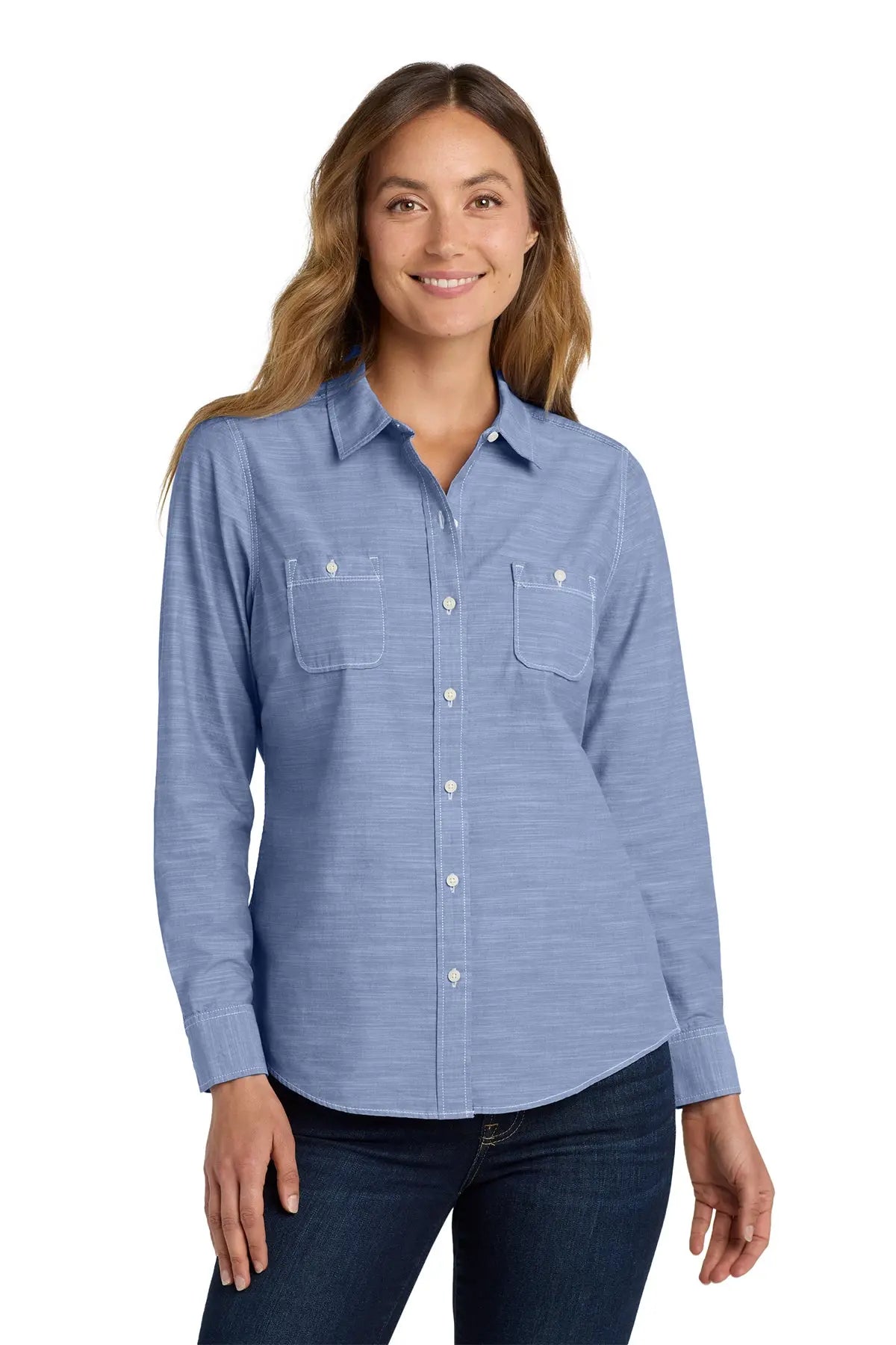 Port Authority® Women's Slub Chambray Shirt #LW380
