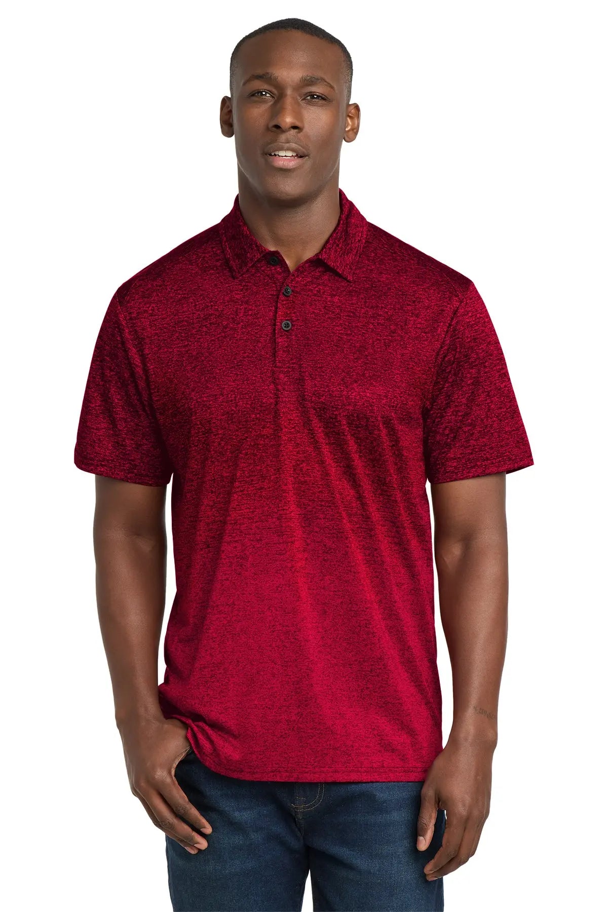 Sport-Tek ® Ombre Heather Polo #ST671Game Over Merch