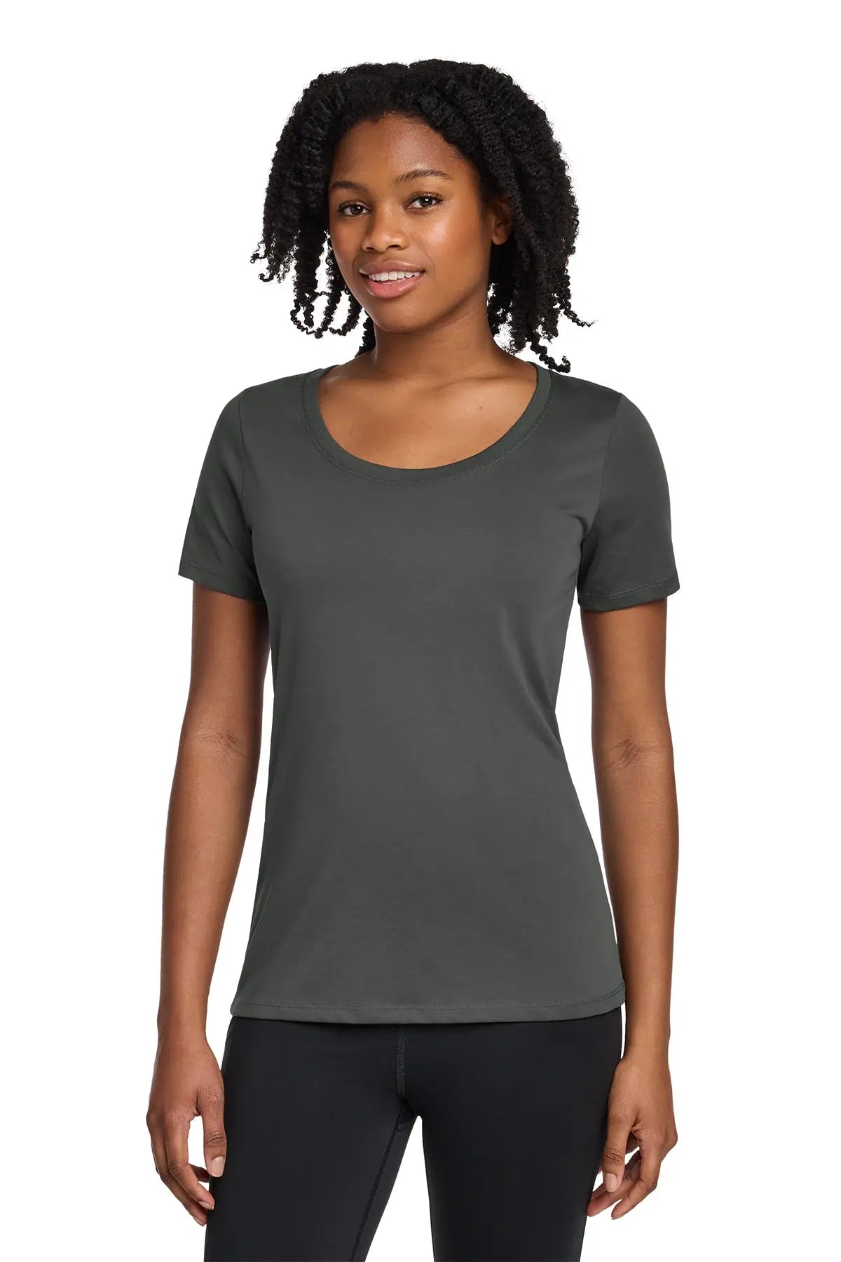 Nike Women's Dri-FIT Cotton/Poly Scoop Neck Tee #NKBQ5234