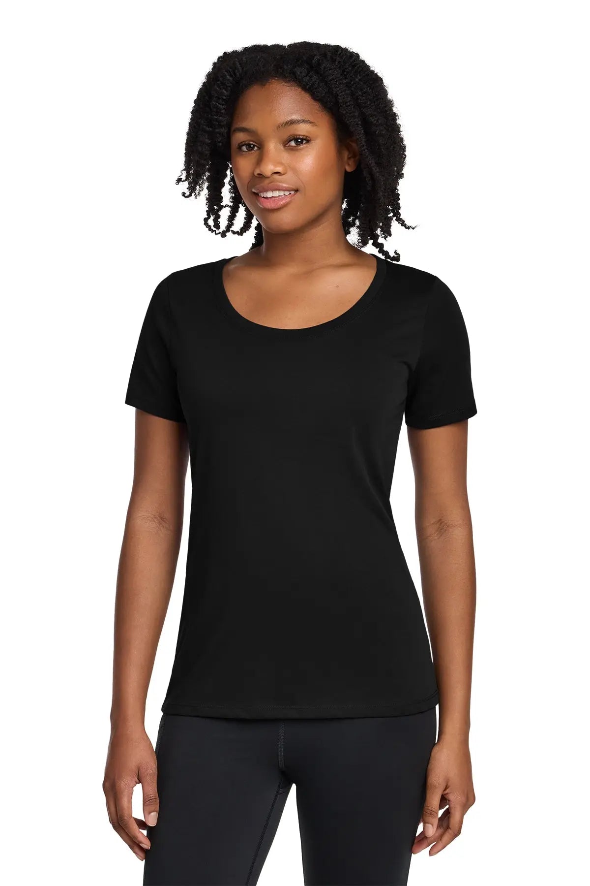Nike Women's Dri-FIT Cotton/Poly Scoop Neck Tee #NKBQ5234