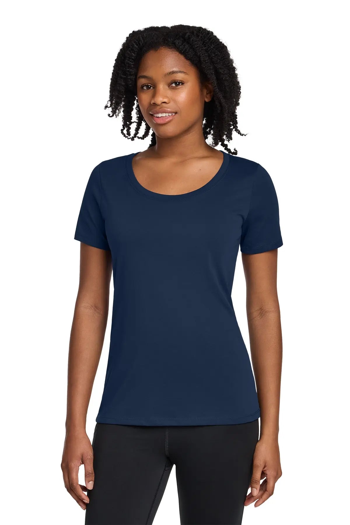 Nike Women's Dri-FIT Cotton/Poly Scoop Neck Tee #NKBQ5234
