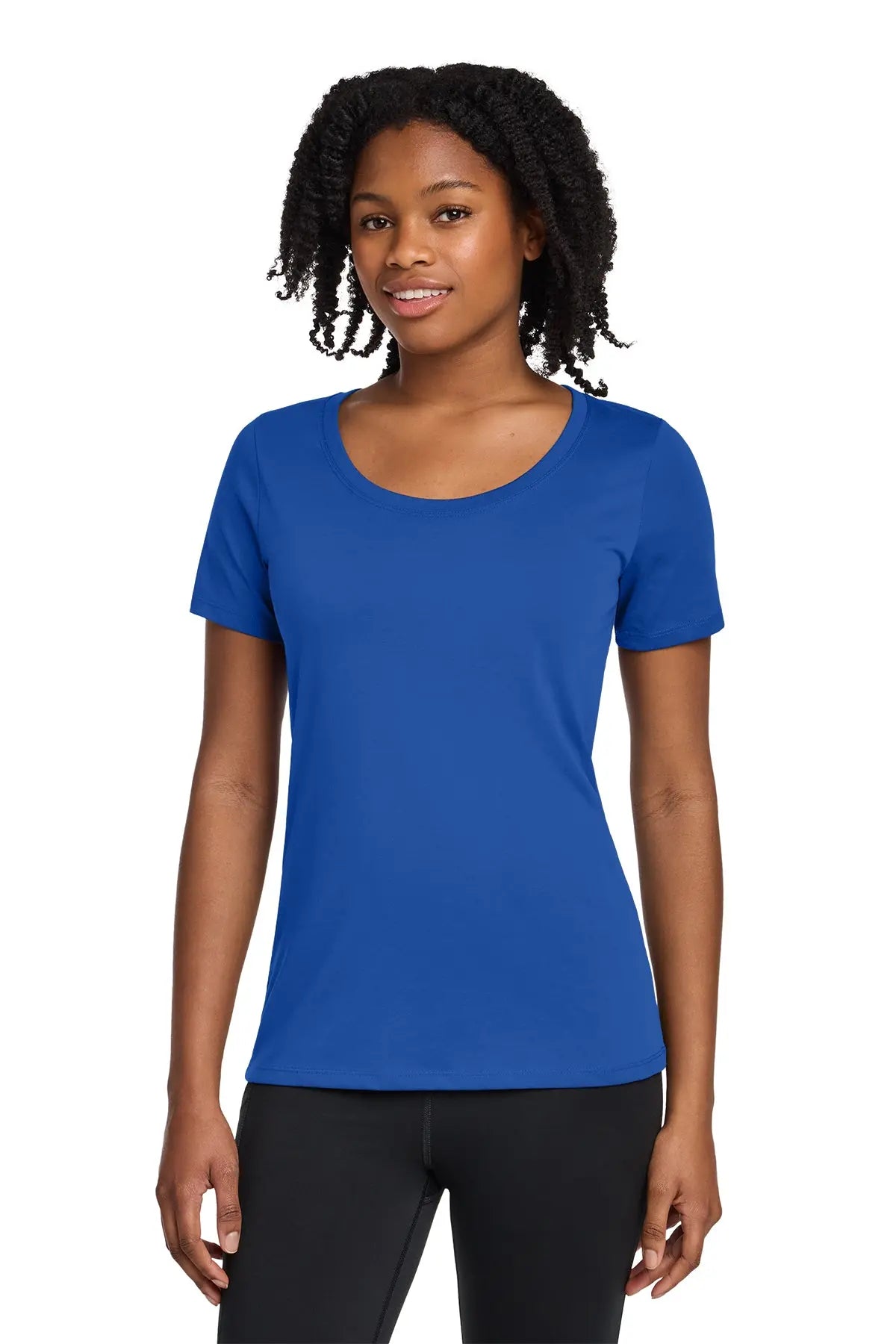 Nike Women's Dri-FIT Cotton/Poly Scoop Neck Tee #NKBQ5234