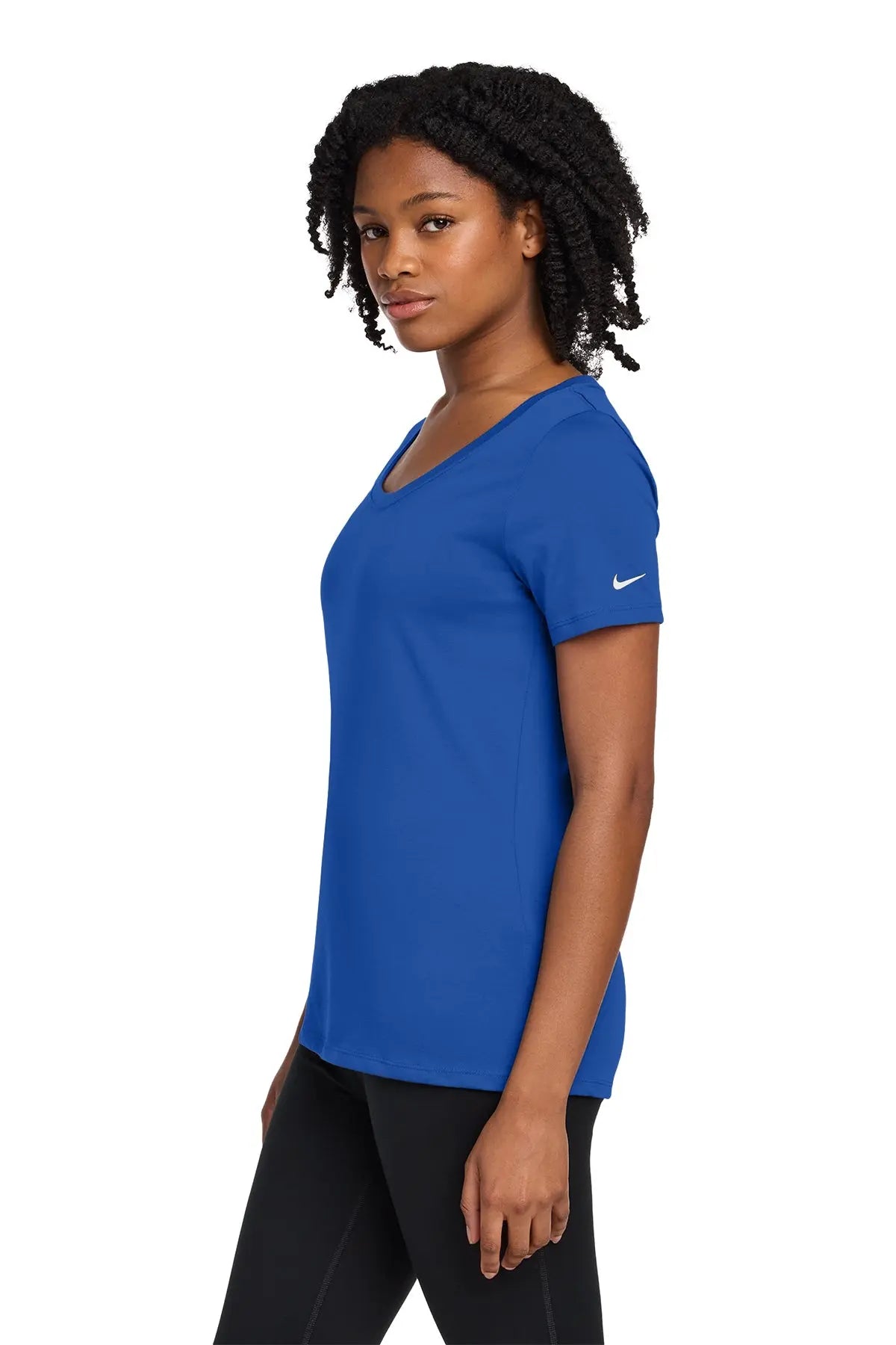 Nike Women's Dri-FIT Cotton/Poly Scoop Neck Tee #NKBQ5234
