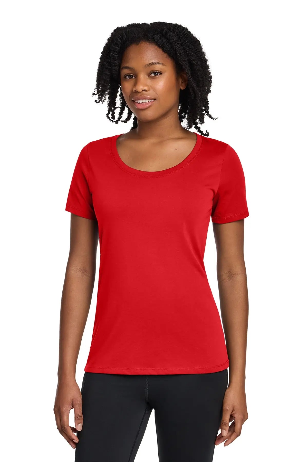 Nike Women's Dri-FIT Cotton/Poly Scoop Neck Tee #NKBQ5234