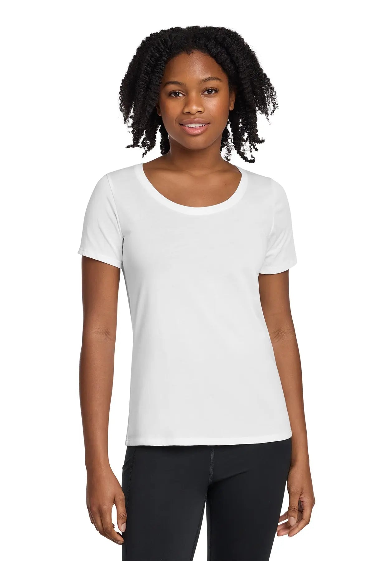 Nike Women's Dri-FIT Cotton/Poly Scoop Neck Tee #NKBQ5234