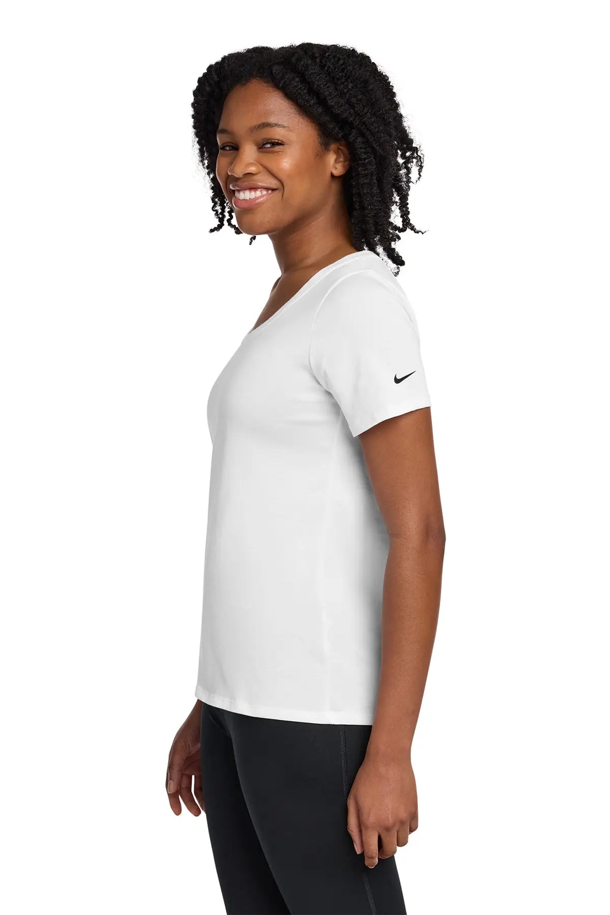 Nike Women's Dri-FIT Cotton/Poly Scoop Neck Tee #NKBQ5234