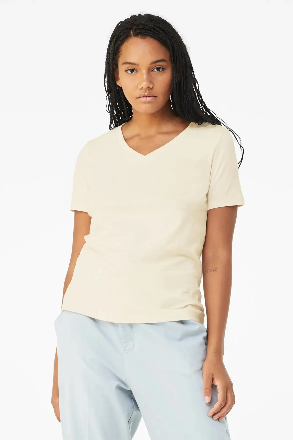 BELLA+CANVAS® Women’s Relaxed Jersey Short Sleeve V-Neck Tee #BC6405 Game Over Merch
