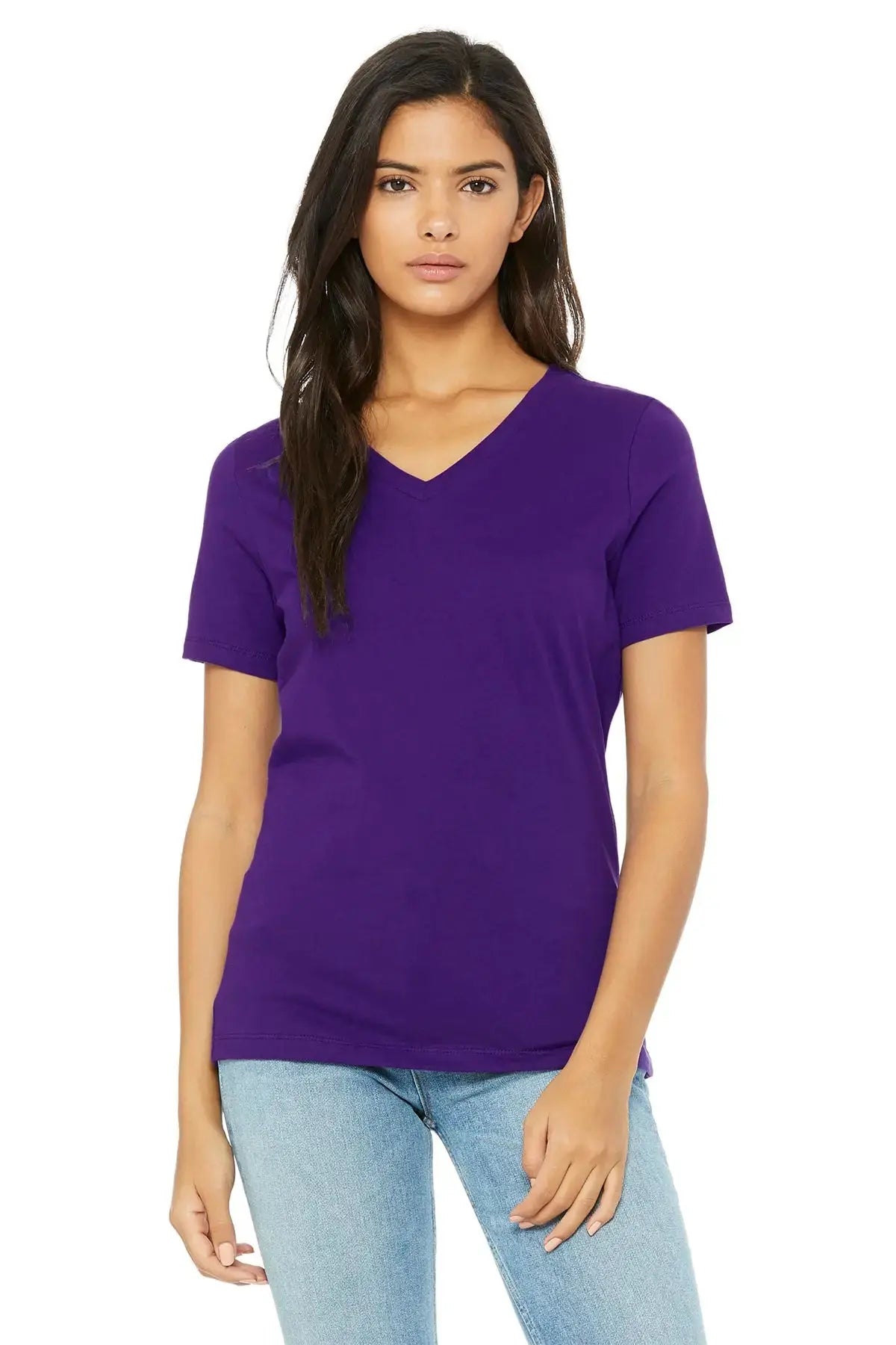 BELLA+CANVAS® Women’s Relaxed Jersey Short Sleeve V-Neck Tee #BC6405 Game Over Merch