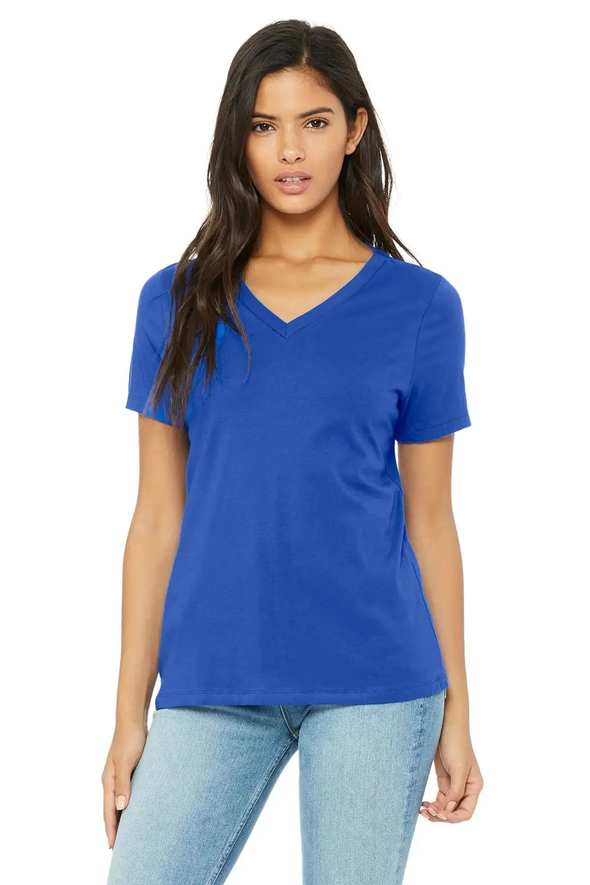 BELLA+CANVAS® Women’s Relaxed Jersey Short Sleeve V-Neck Tee #BC6405 Game Over Merch