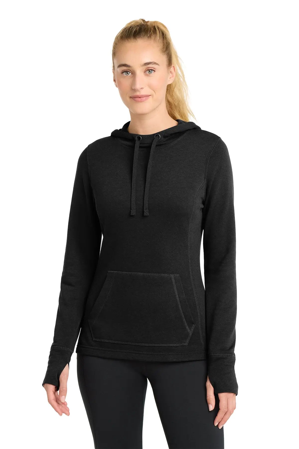 Sport-Tek® Women's PosiCharge® Tri-Blend Wicking Fleece Hooded Pullover #LST296