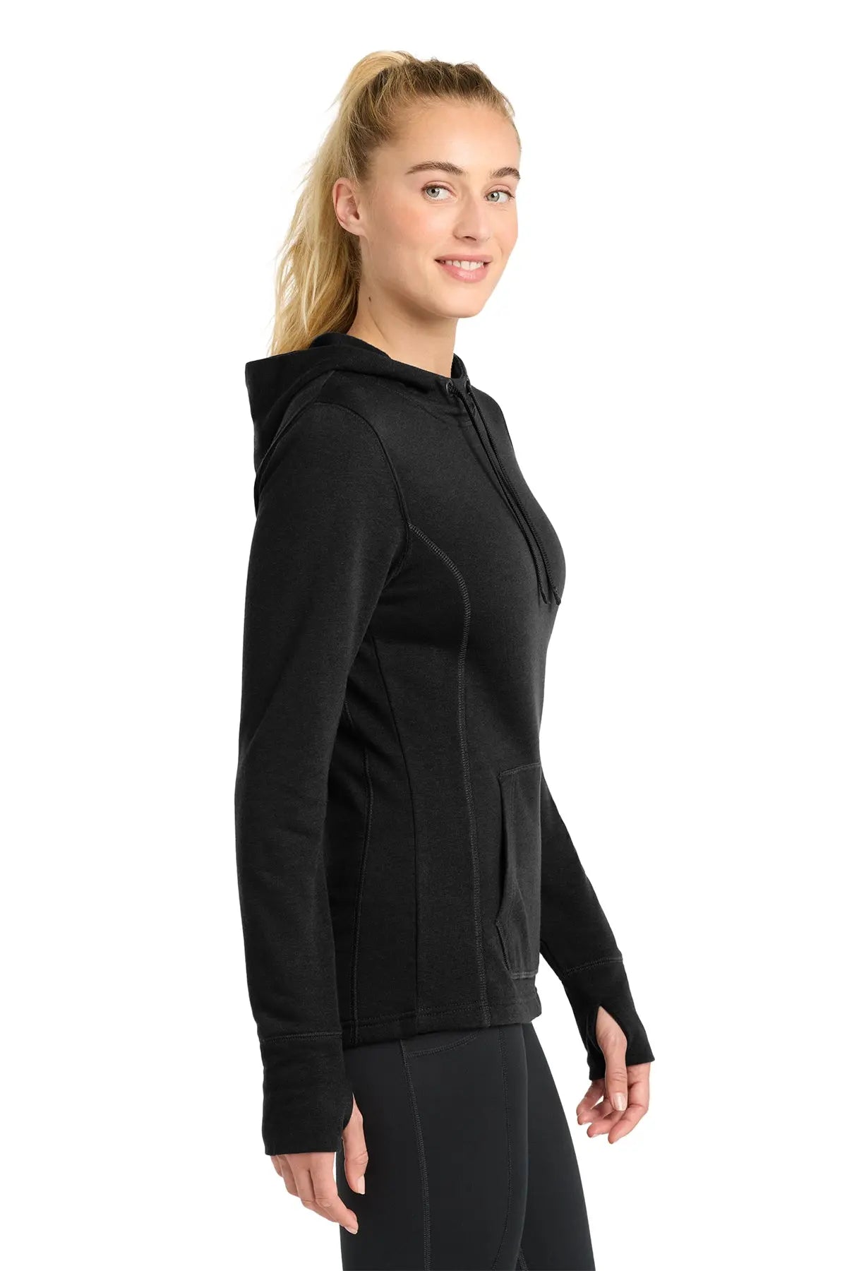Sport-Tek® Women's PosiCharge® Tri-Blend Wicking Fleece Hooded Pullover #LST296