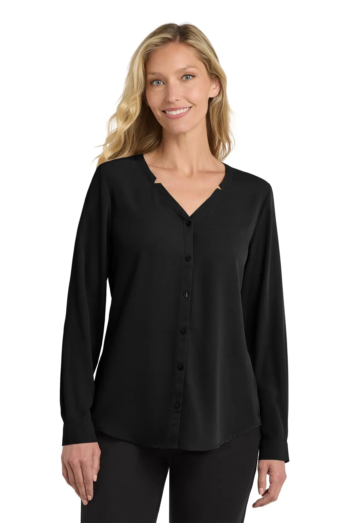 Port Authority® Women's Long Sleeve Button-Front Blouse #LW700