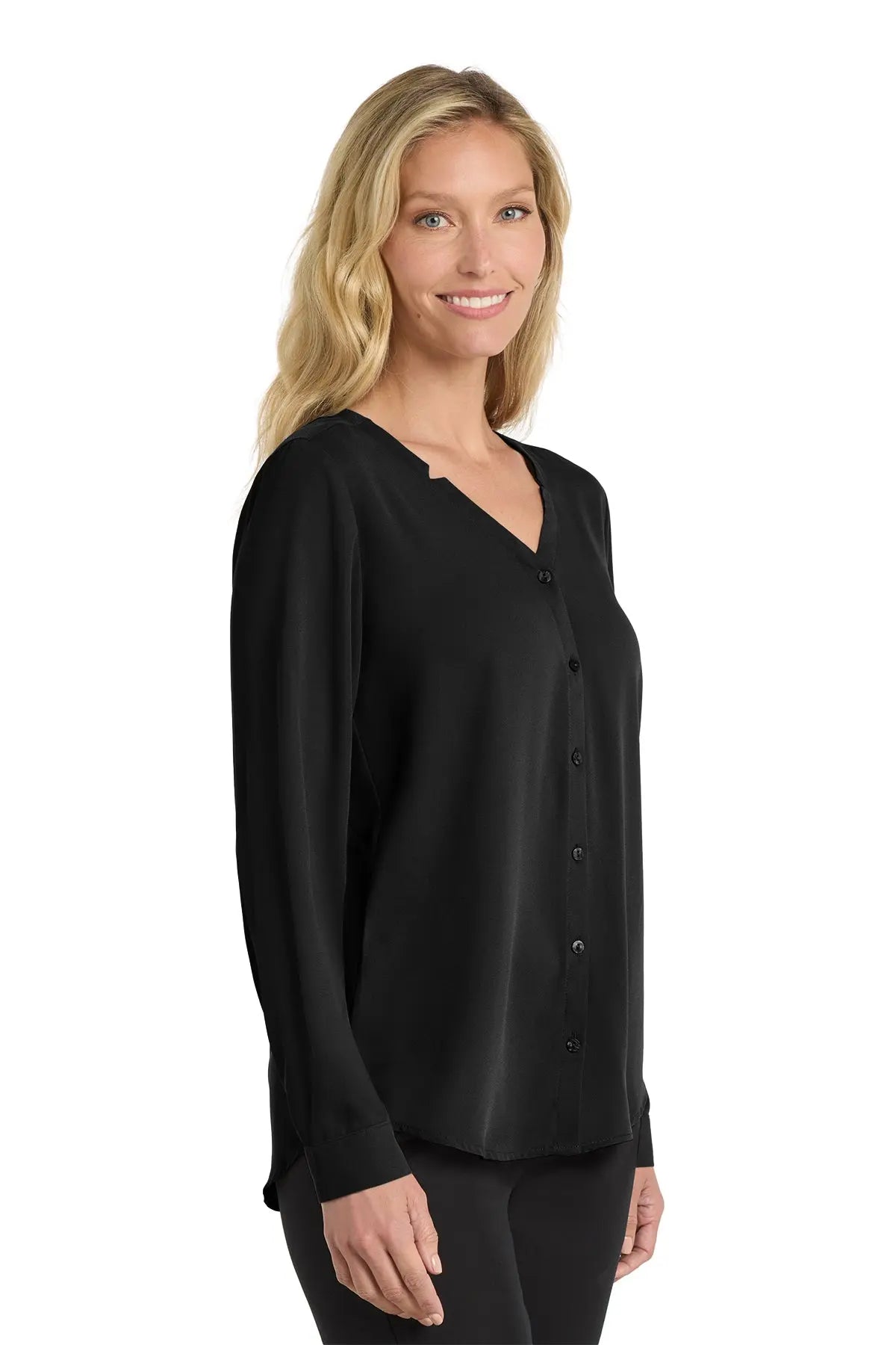 Port Authority® Women's Long Sleeve Button-Front Blouse #LW700