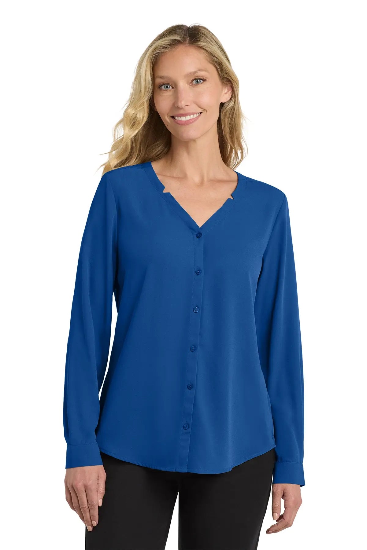 Port Authority® Women's Long Sleeve Button-Front Blouse #LW700