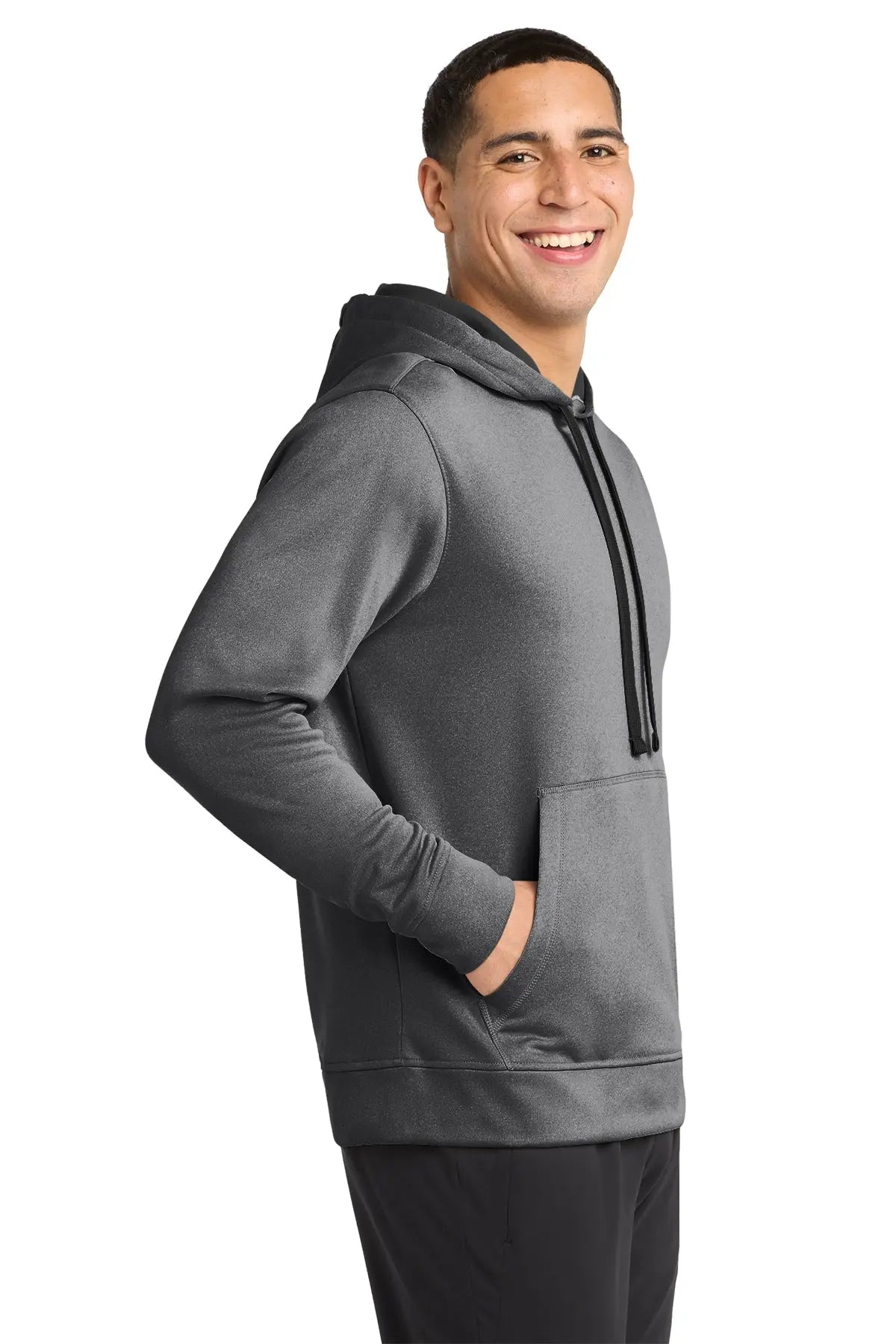 Sport-Tek® PosiCharge® Sport-Wick® Heather Fleece Hooded Pullover #ST264