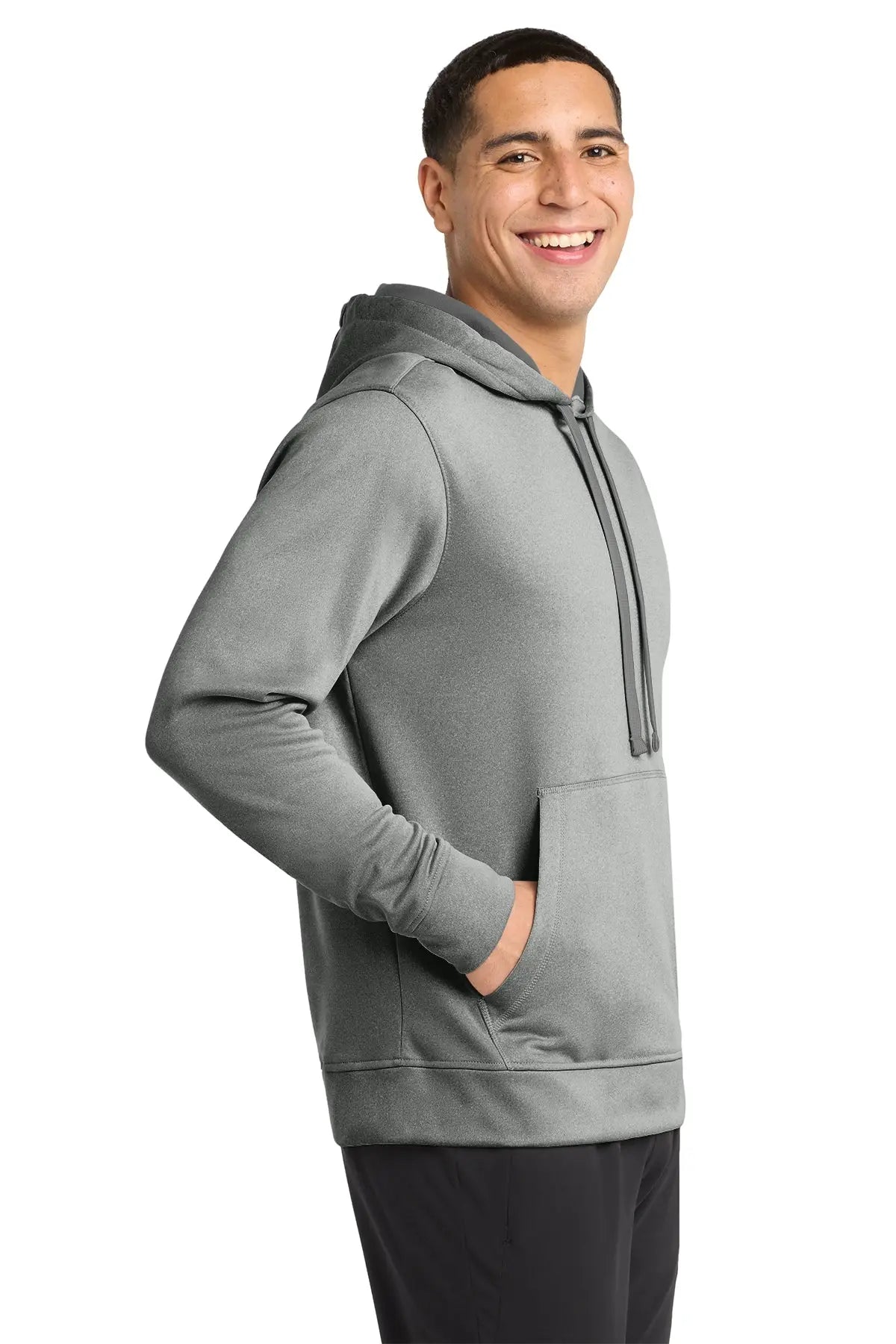 Sport-Tek® PosiCharge® Sport-Wick® Heather Fleece Hooded Pullover #ST264