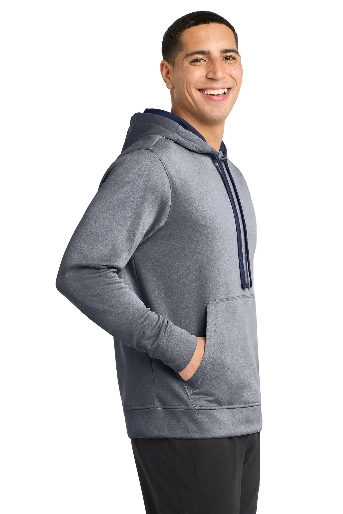 Sport-Tek® PosiCharge® Sport-Wick® Heather Fleece Hooded Pullover #ST264
