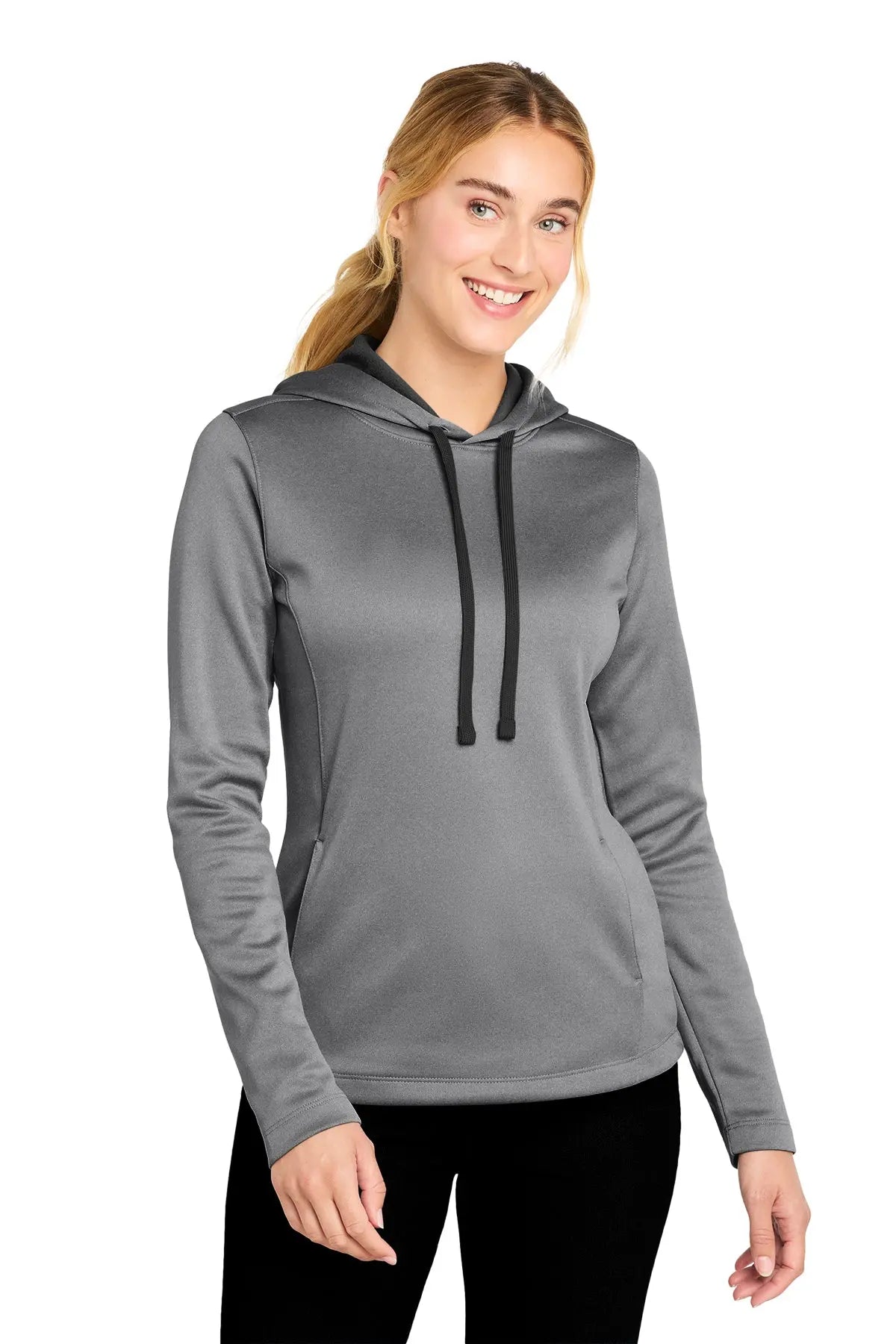 Sport-Tek® Women's PosiCharge® Sport-Wick® Heather Fleece Hooded Pullover #LST264