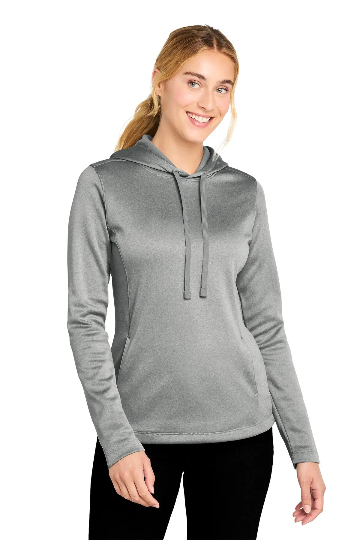 Sport-Tek® Women's PosiCharge® Sport-Wick® Heather Fleece Hooded Pullover #LST264