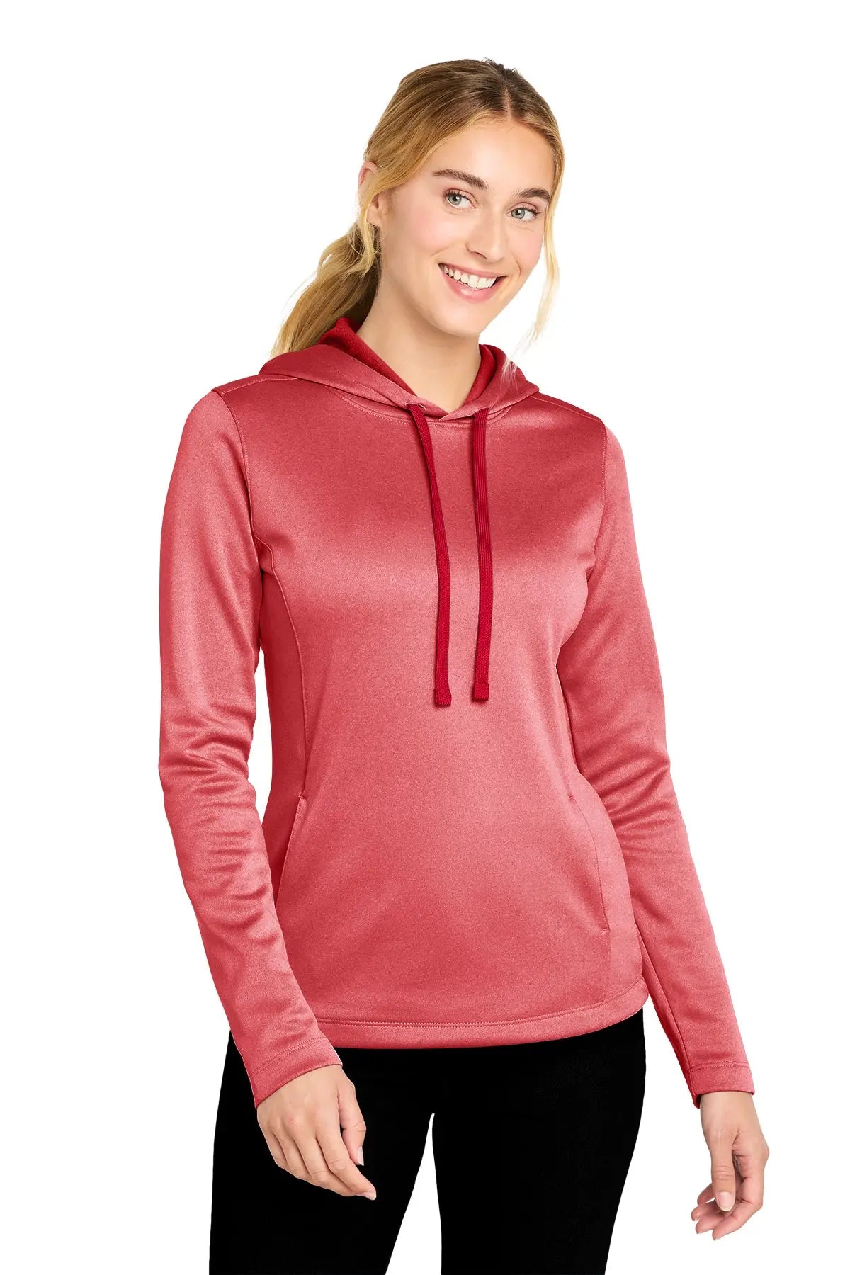 Sport-Tek® Women's PosiCharge® Sport-Wick® Heather Fleece Hooded Pullover #LST264