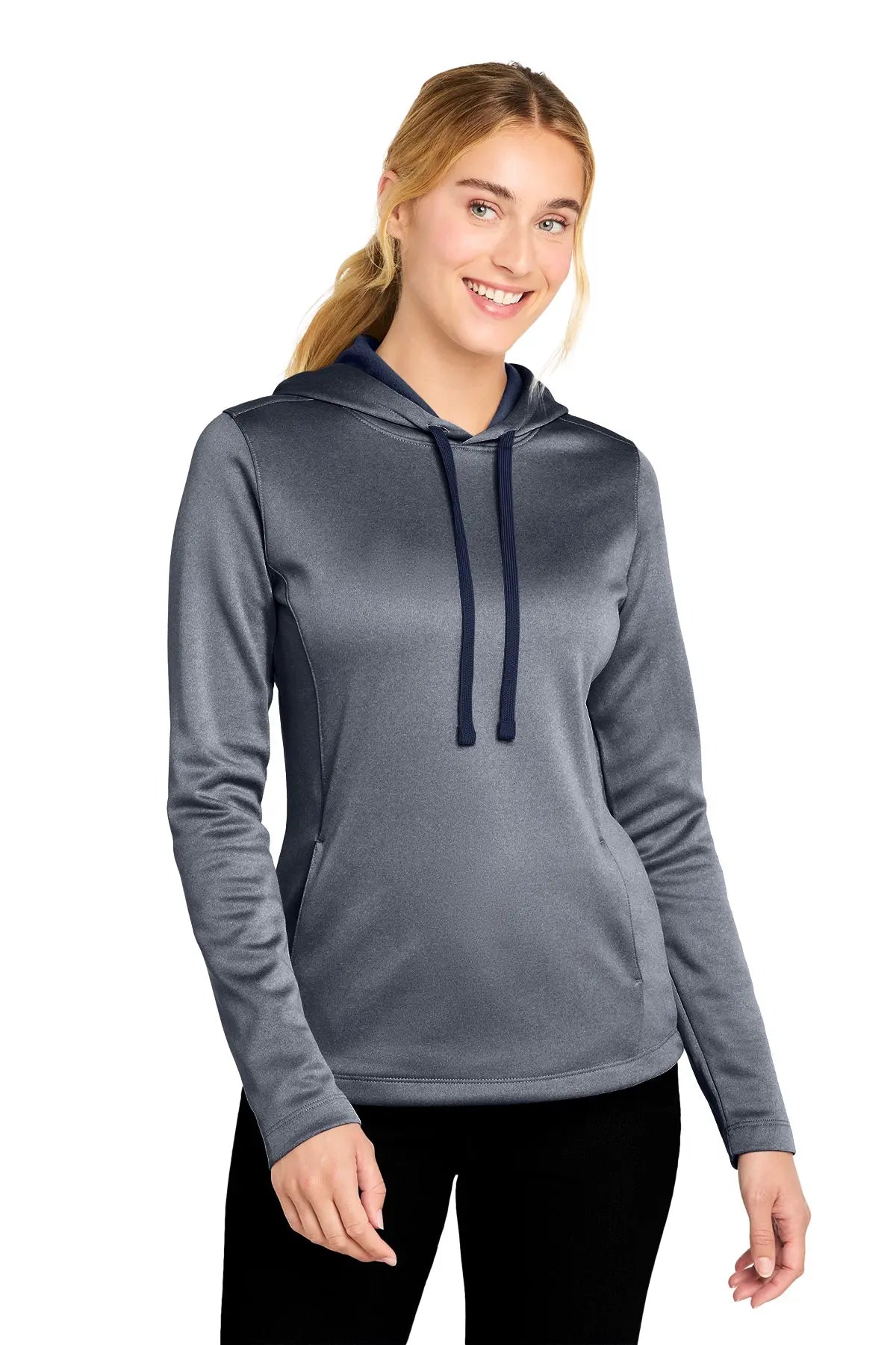 Sport-Tek® Women's PosiCharge® Sport-Wick® Heather Fleece Hooded Pullover #LST264