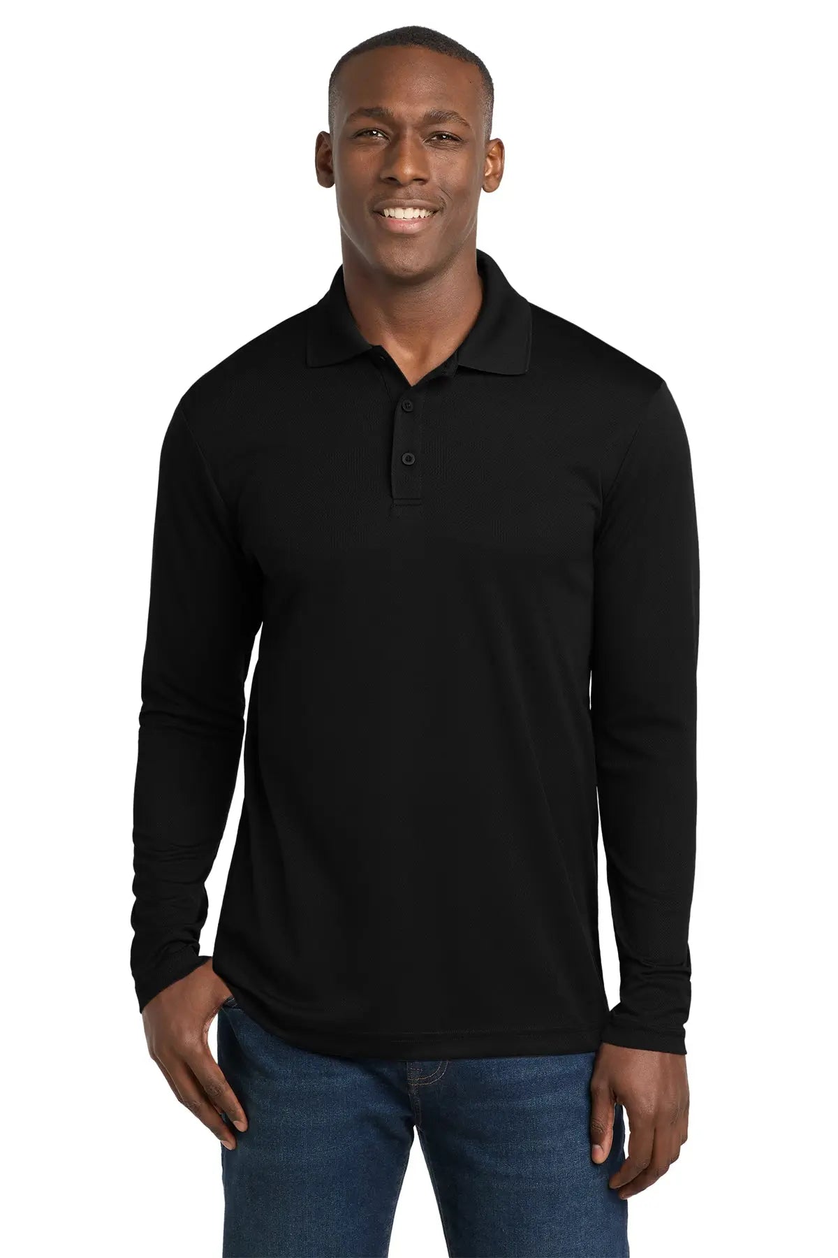 Sport-Tek ® PosiCharge ® RacerMesh ® Long Sleeve Polo #ST640LSGame Over Merch
