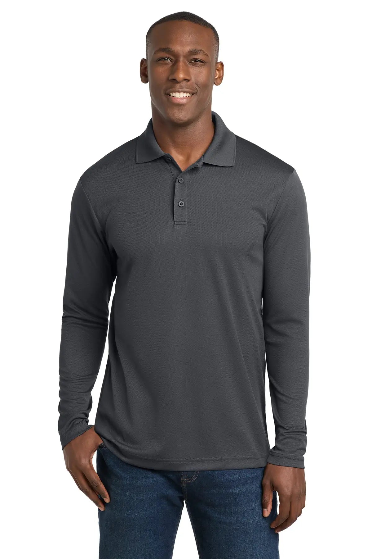 Sport-Tek ® PosiCharge ® RacerMesh ® Long Sleeve Polo #ST640LSGame Over Merch
