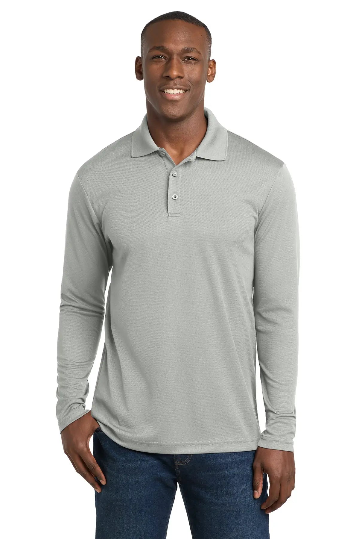 Sport-Tek ® PosiCharge ® RacerMesh ® Long Sleeve Polo #ST640LSGame Over Merch