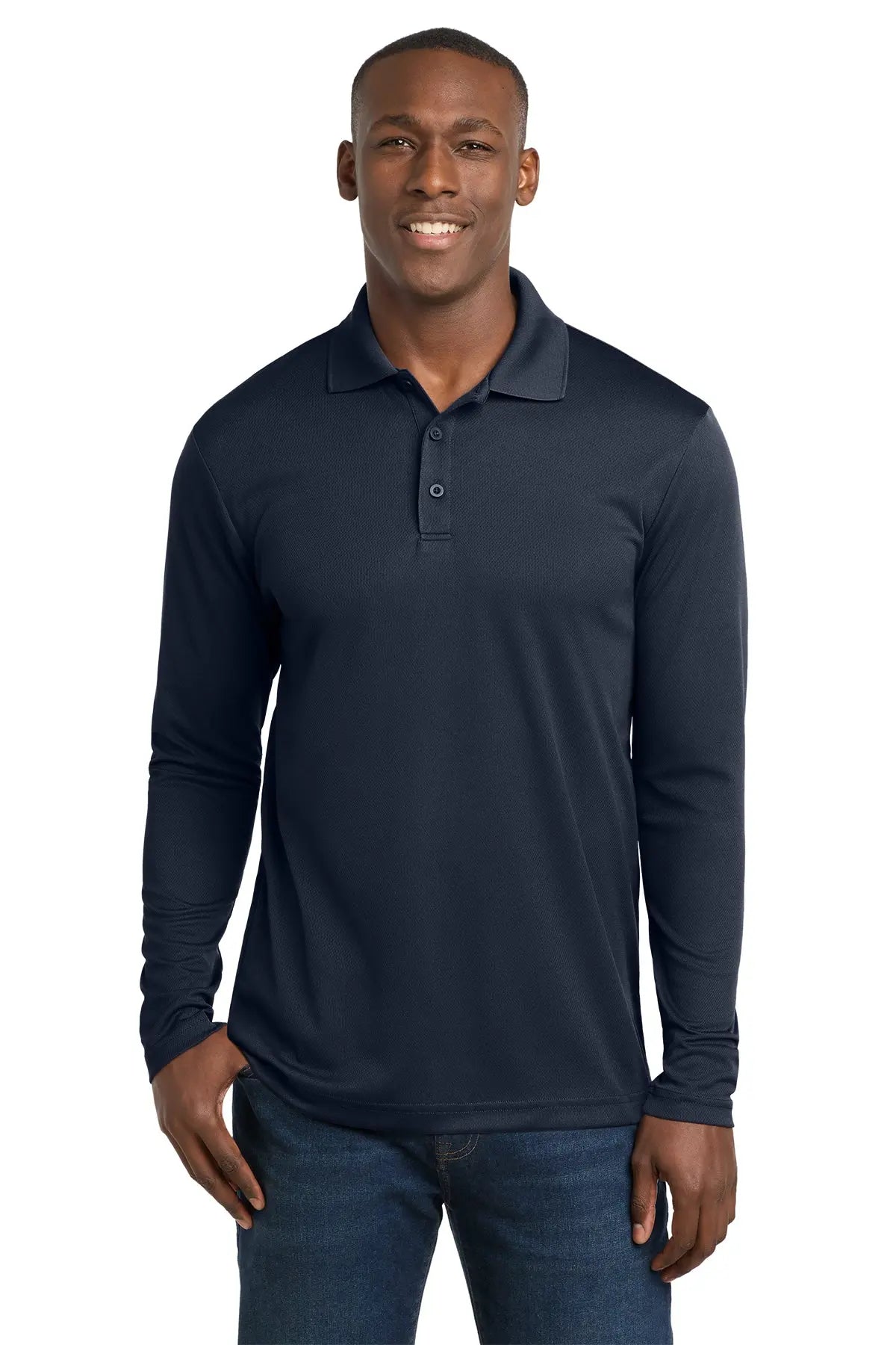 Sport-Tek ® PosiCharge ® RacerMesh ® Long Sleeve Polo #ST640LSGame Over Merch