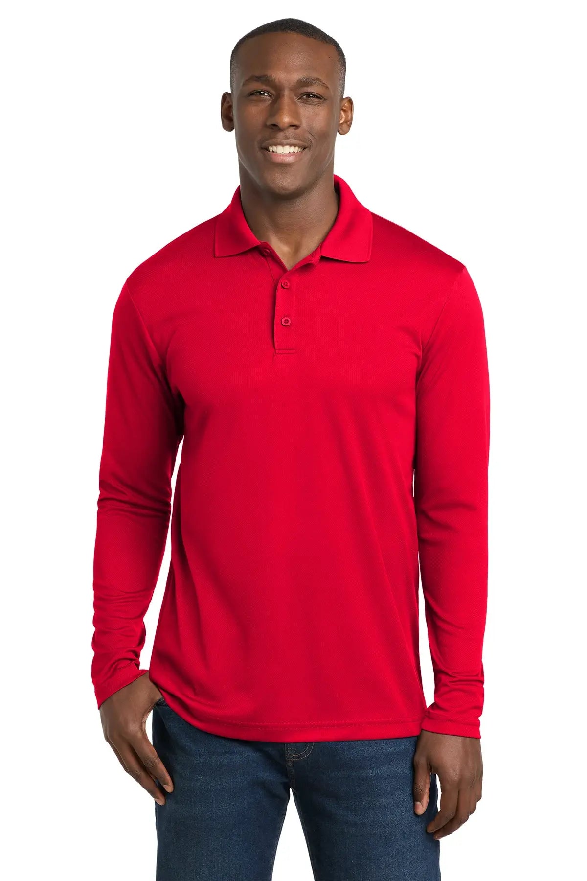 Sport-Tek ® PosiCharge ® RacerMesh ® Long Sleeve Polo #ST640LSGame Over Merch