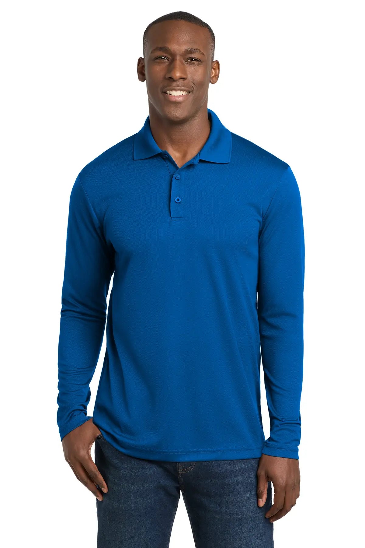Sport-Tek ® PosiCharge ® RacerMesh ® Long Sleeve Polo #ST640LSGame Over Merch