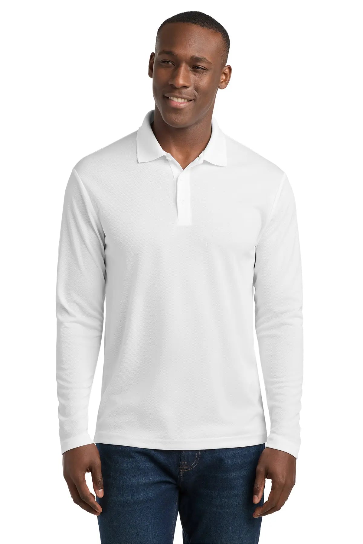 Sport-Tek ® PosiCharge ® RacerMesh ® Long Sleeve Polo #ST640LSGame Over Merch