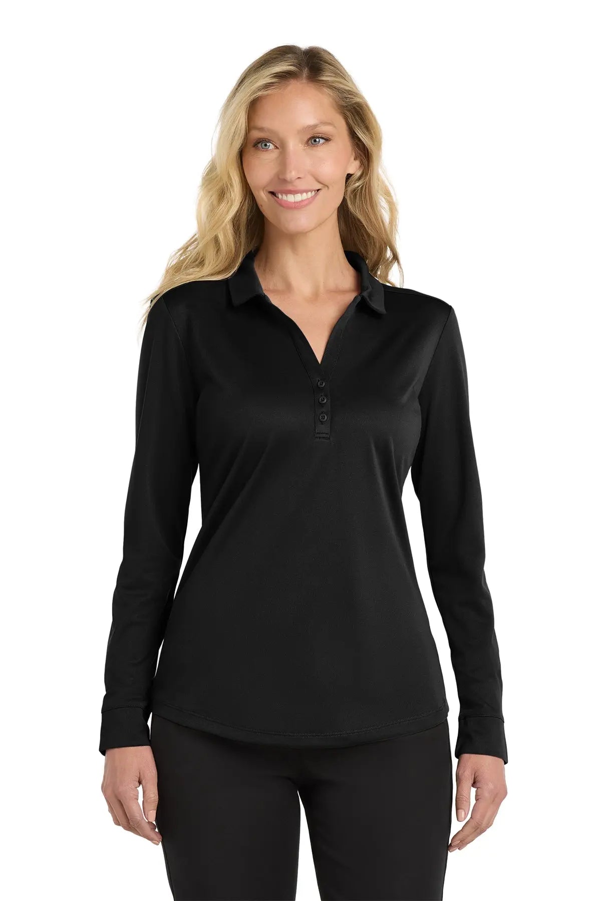 Port Authority® Women's Silk Touch™ Performance Long Sleeve Polo #L540LSGame Over Merch
