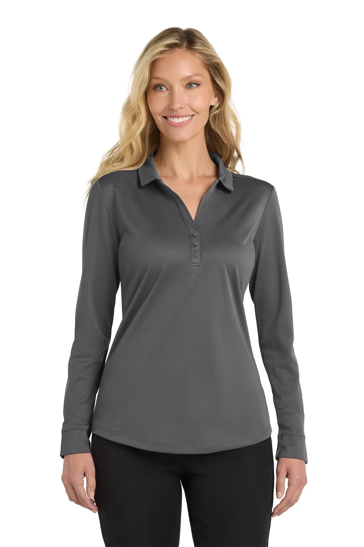 Port Authority® Women's Silk Touch™ Performance Long Sleeve Polo #L540LSGame Over Merch