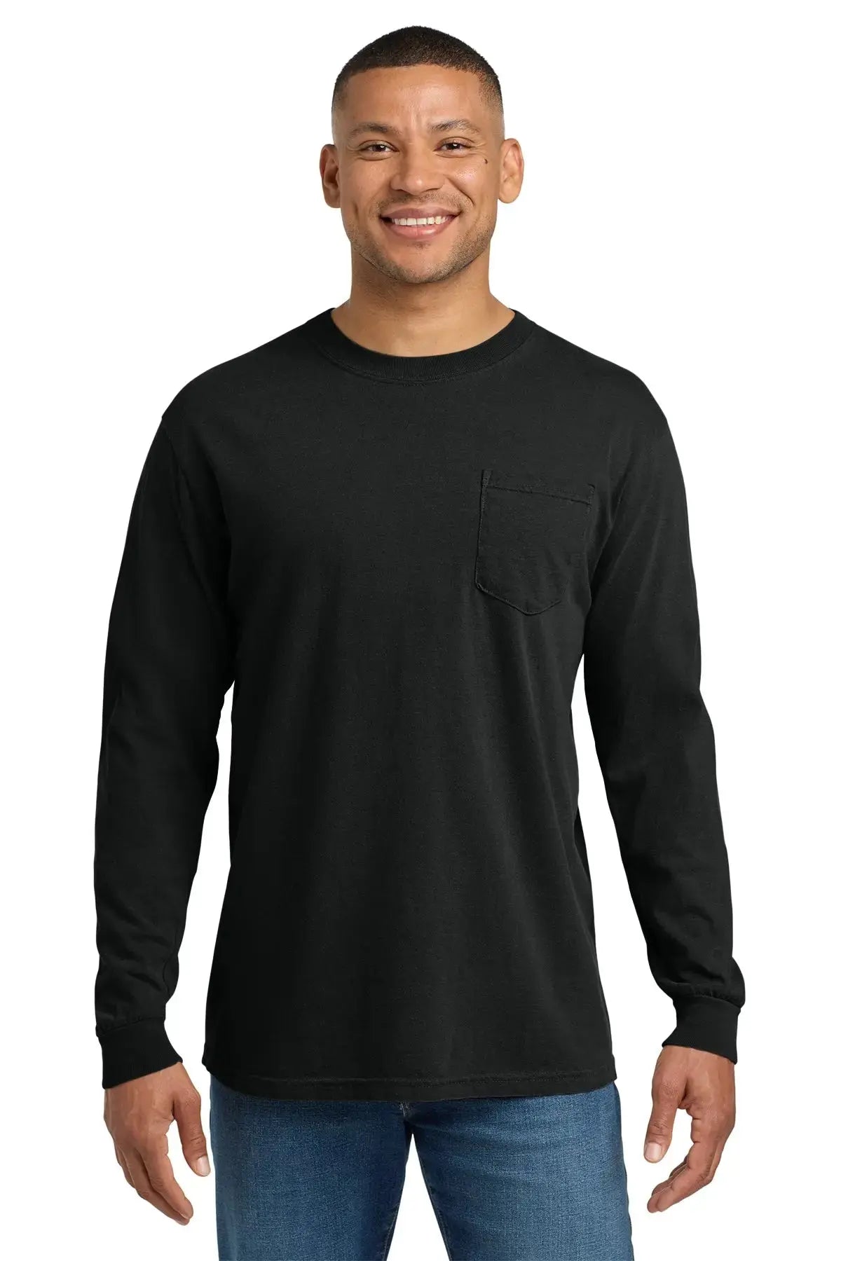 Comfort Colors® Heavyweight Ring Spun Long Sleeve Pocket Tee #4410 Game Over Merch