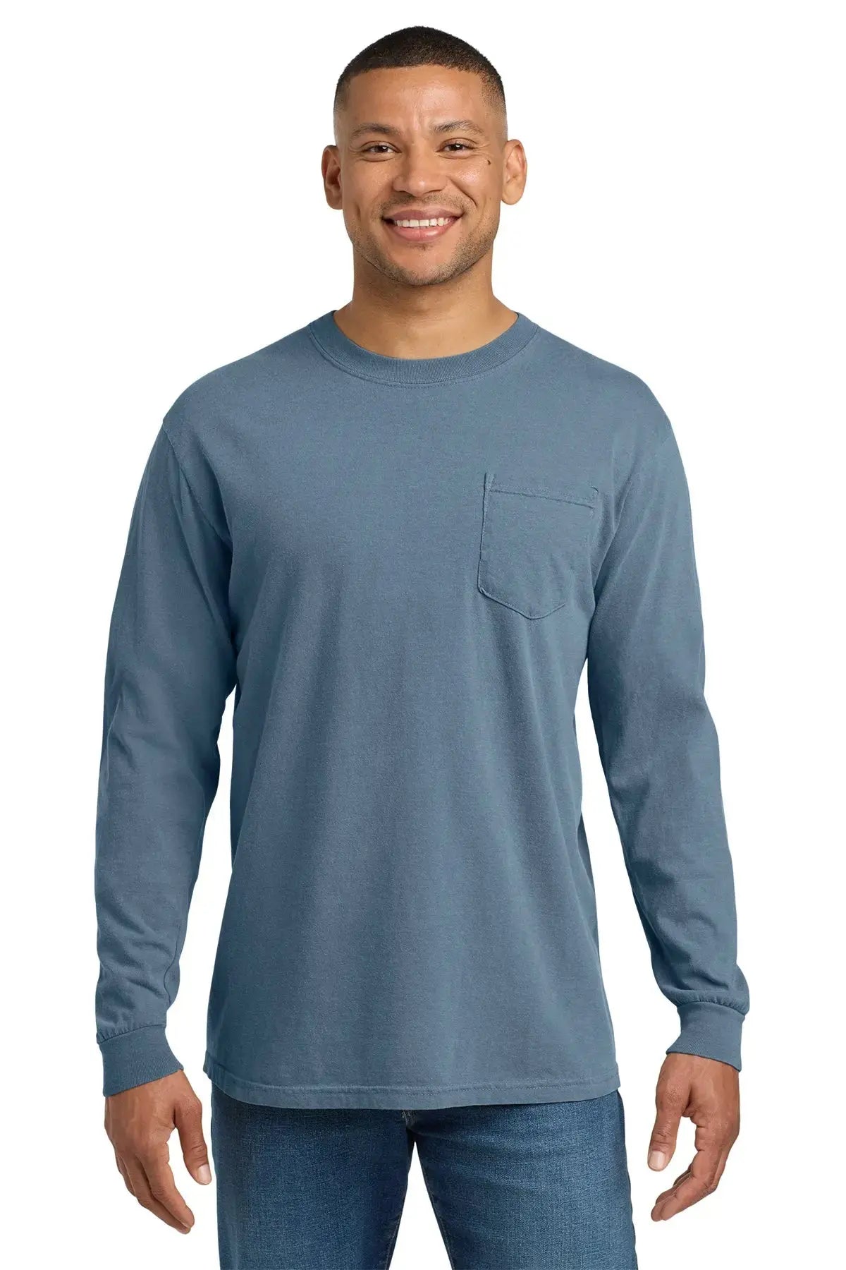 Comfort Colors® Heavyweight Ring Spun Long Sleeve Pocket Tee #4410 Game Over Merch