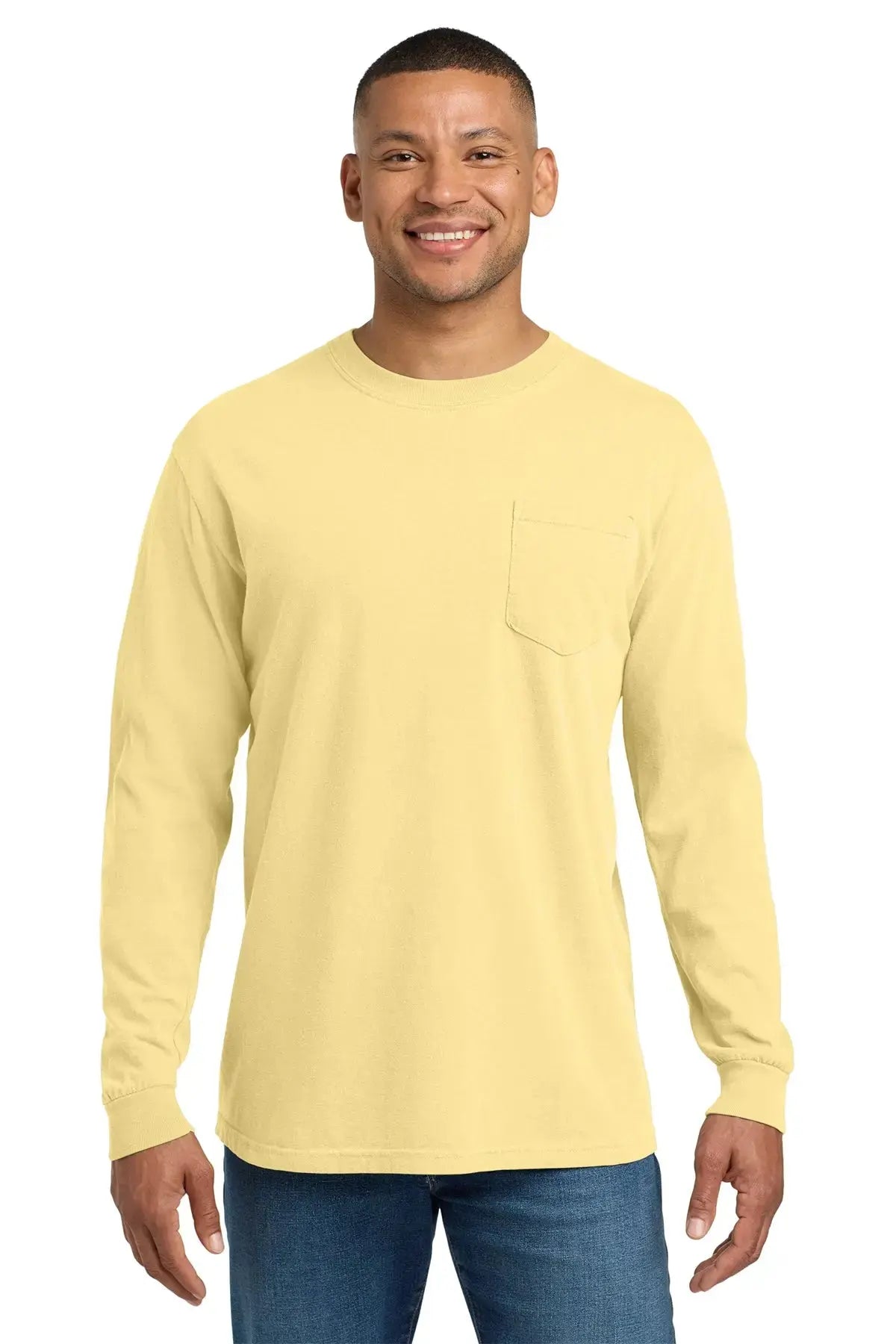 Comfort Colors® Heavyweight Ring Spun Long Sleeve Pocket Tee #4410 Game Over Merch