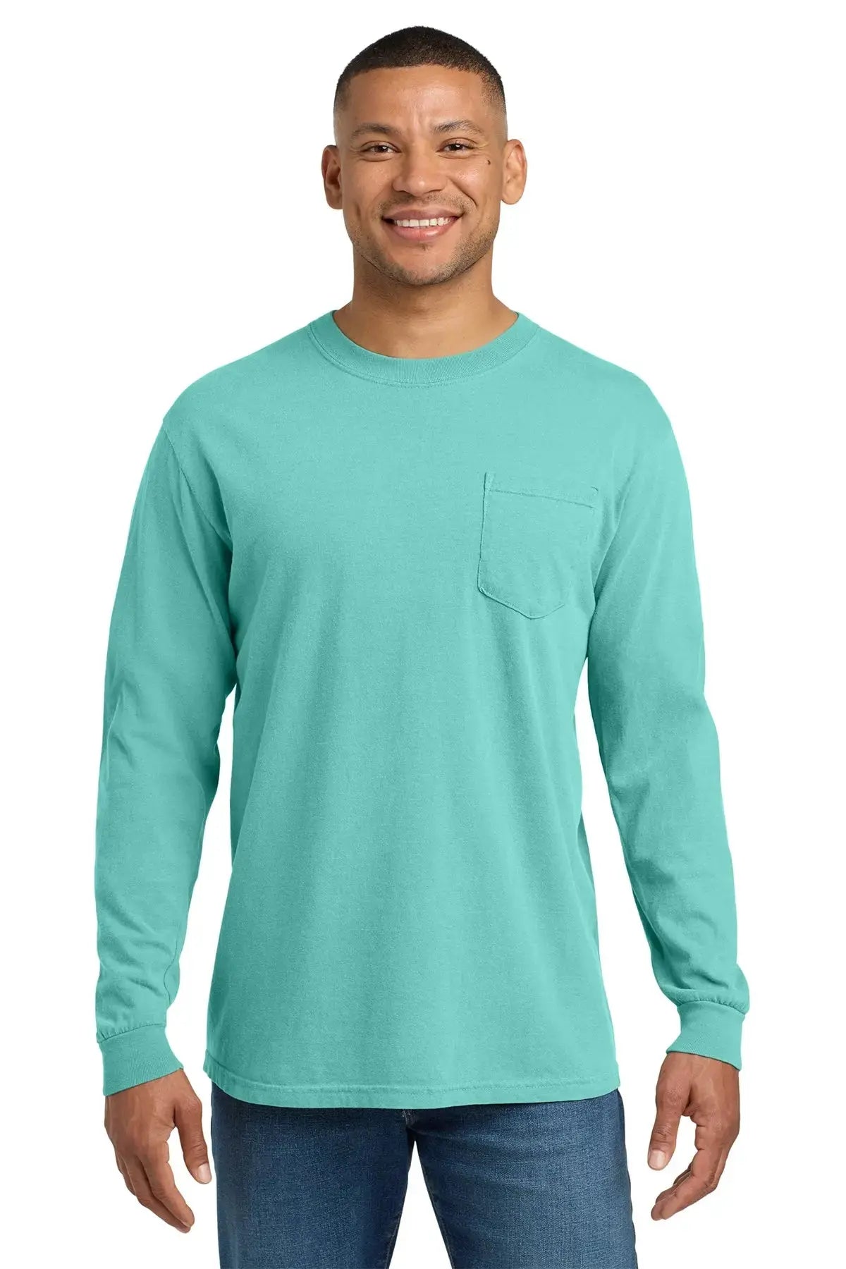 Comfort Colors® Heavyweight Ring Spun Long Sleeve Pocket Tee #4410 Game Over Merch