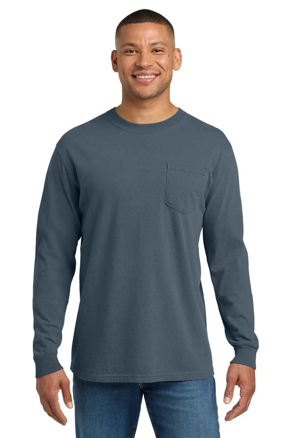 Comfort Colors® Heavyweight Ring Spun Long Sleeve Pocket Tee #4410 Game Over Merch