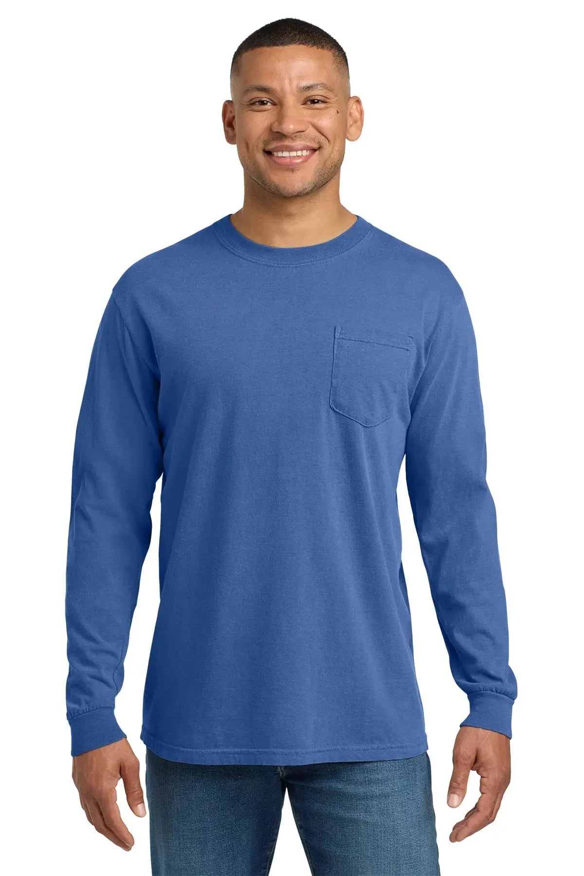 Comfort Colors® Heavyweight Ring Spun Long Sleeve Pocket Tee #4410 Game Over Merch