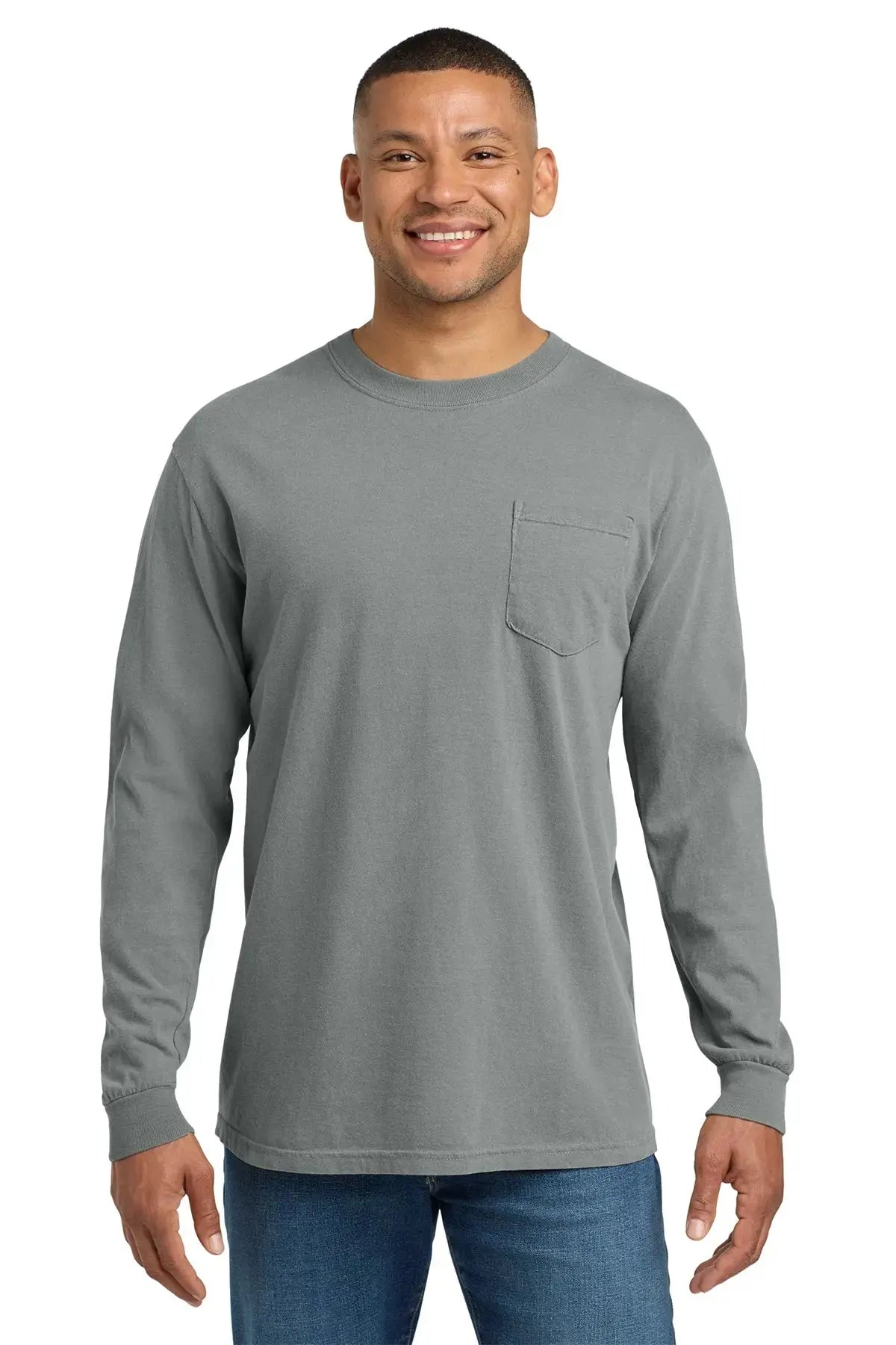 Comfort Colors® Heavyweight Ring Spun Long Sleeve Pocket Tee #4410 Game Over Merch