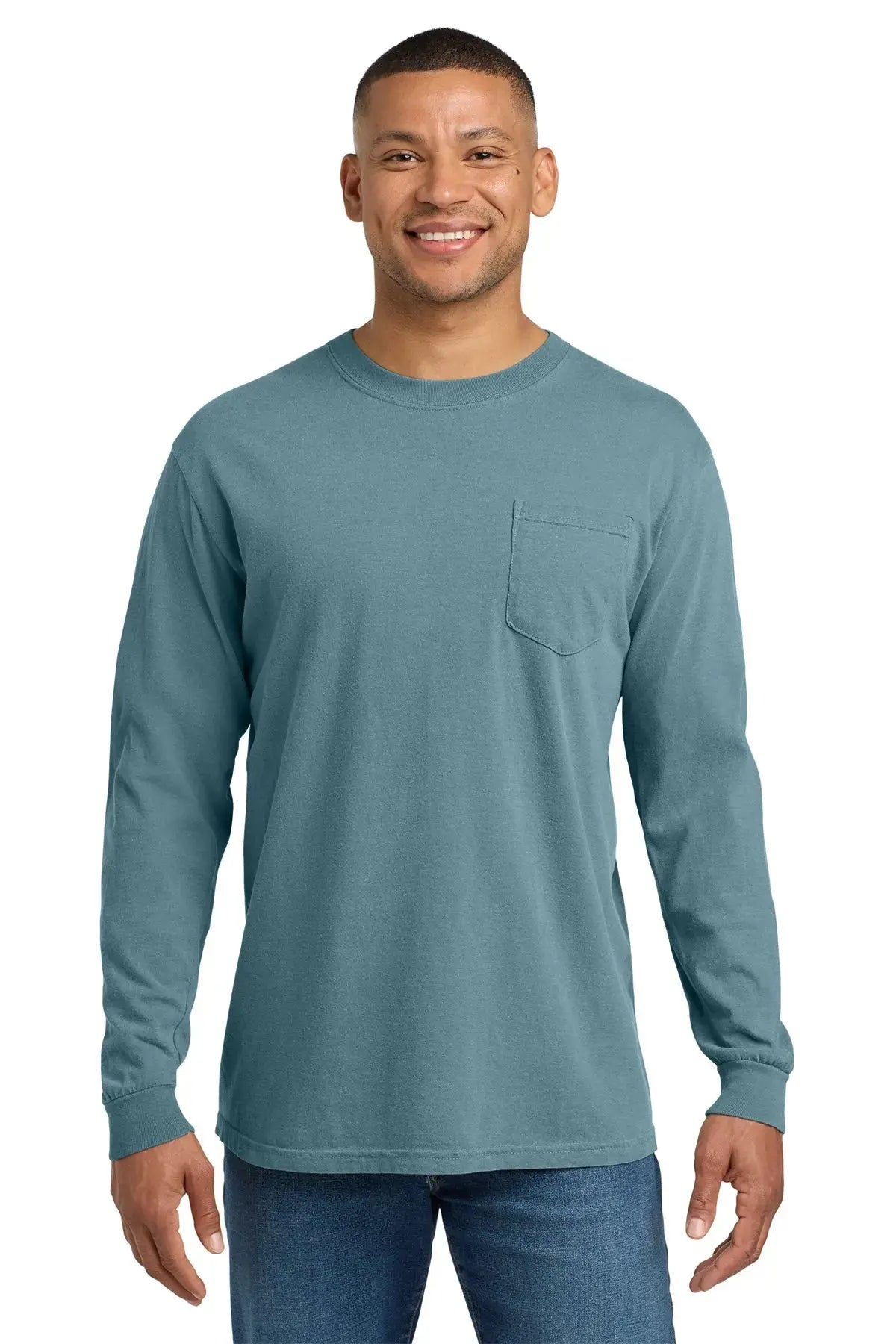 Comfort Colors® Heavyweight Ring Spun Long Sleeve Pocket Tee #4410 Game Over Merch