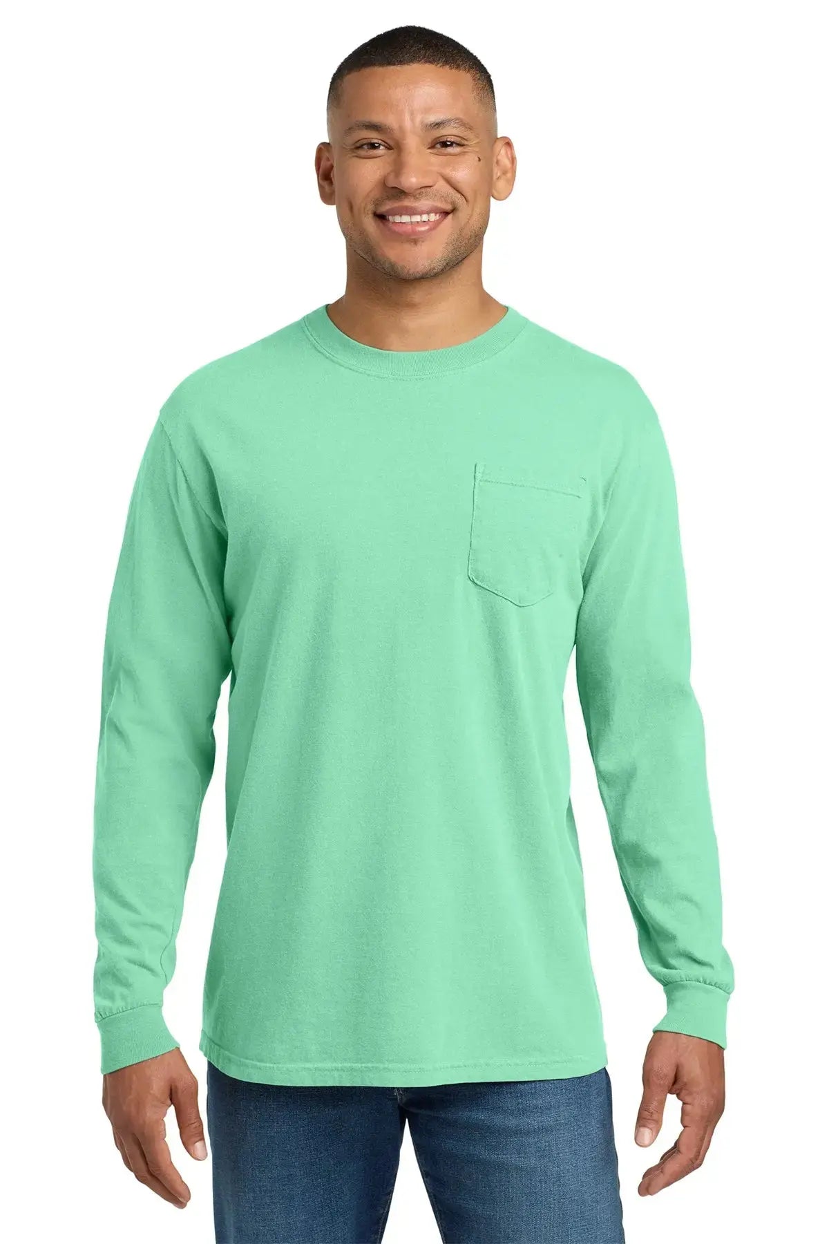 Comfort Colors® Heavyweight Ring Spun Long Sleeve Pocket Tee #4410 Game Over Merch