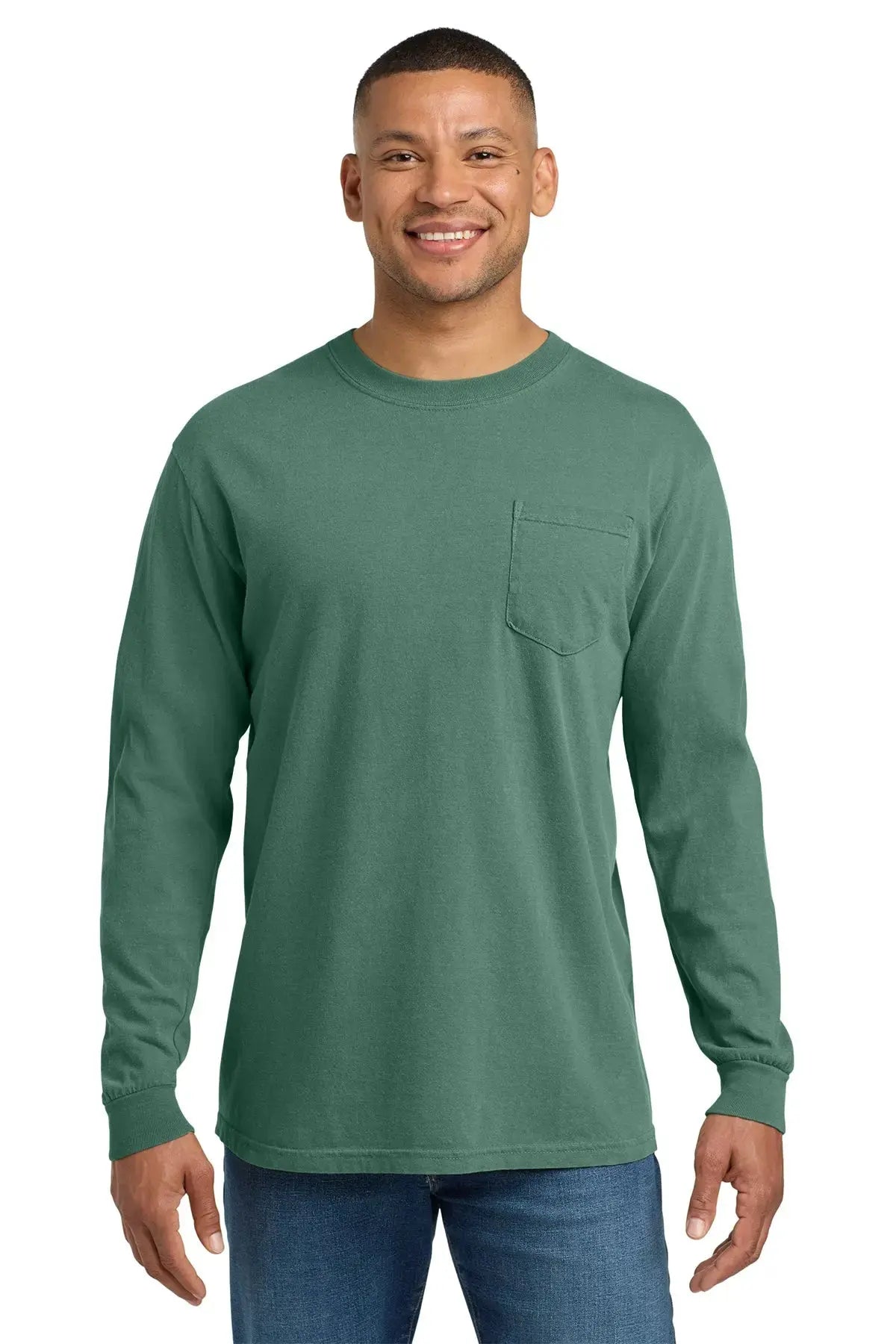Comfort Colors® Heavyweight Ring Spun Long Sleeve Pocket Tee #4410 Game Over Merch