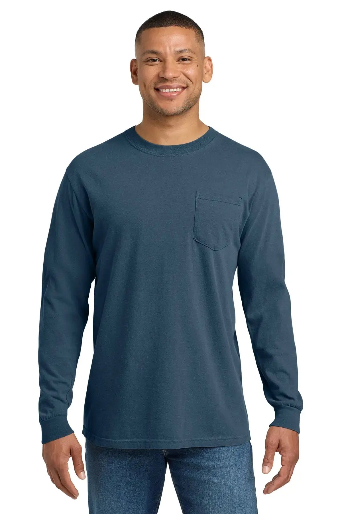 Comfort Colors® Heavyweight Ring Spun Long Sleeve Pocket Tee #4410 Game Over Merch