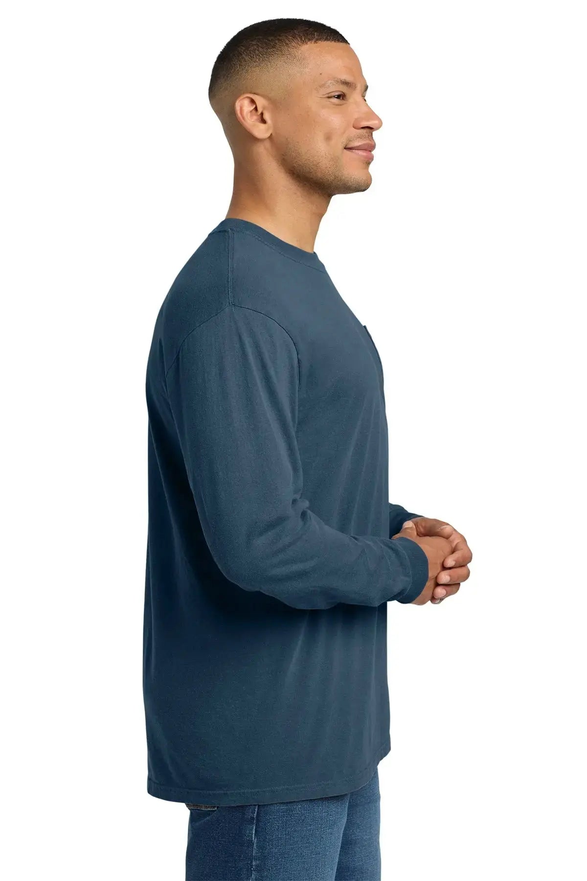 Comfort Colors® Heavyweight Ring Spun Long Sleeve Pocket Tee #4410 Game Over Merch