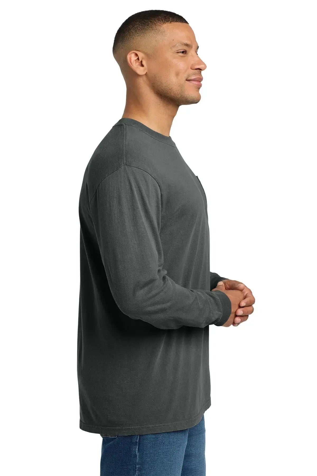 Comfort Colors® Heavyweight Ring Spun Long Sleeve Pocket Tee #4410 Game Over Merch