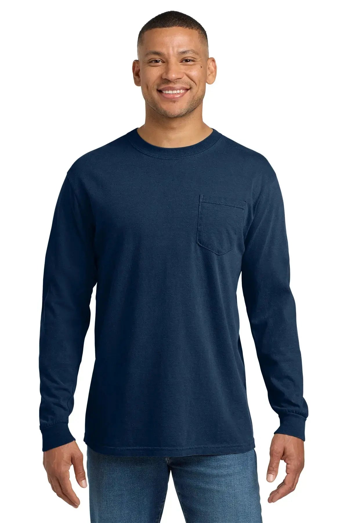 Comfort Colors® Heavyweight Ring Spun Long Sleeve Pocket Tee #4410 Game Over Merch