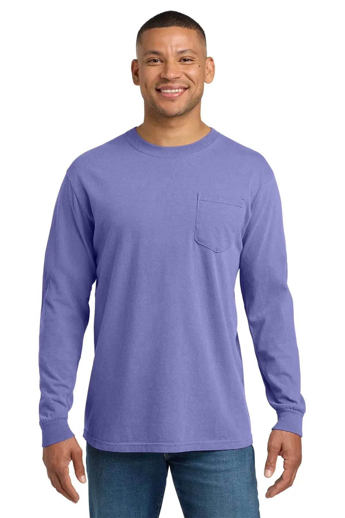 Comfort Colors® Heavyweight Ring Spun Long Sleeve Pocket Tee #4410 Game Over Merch